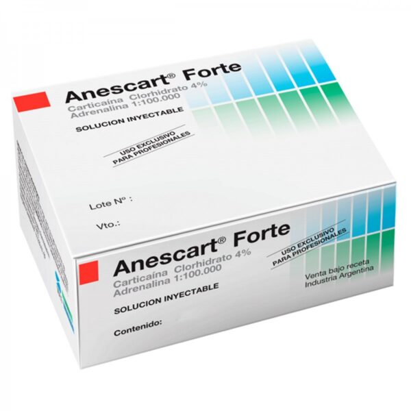 Anestesia Anescart Forte X 50 Anestubos